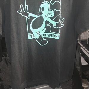 Virgil Abloh x Disney x Brooklyn Museum Mickey Mouse Tee in black or grey.
